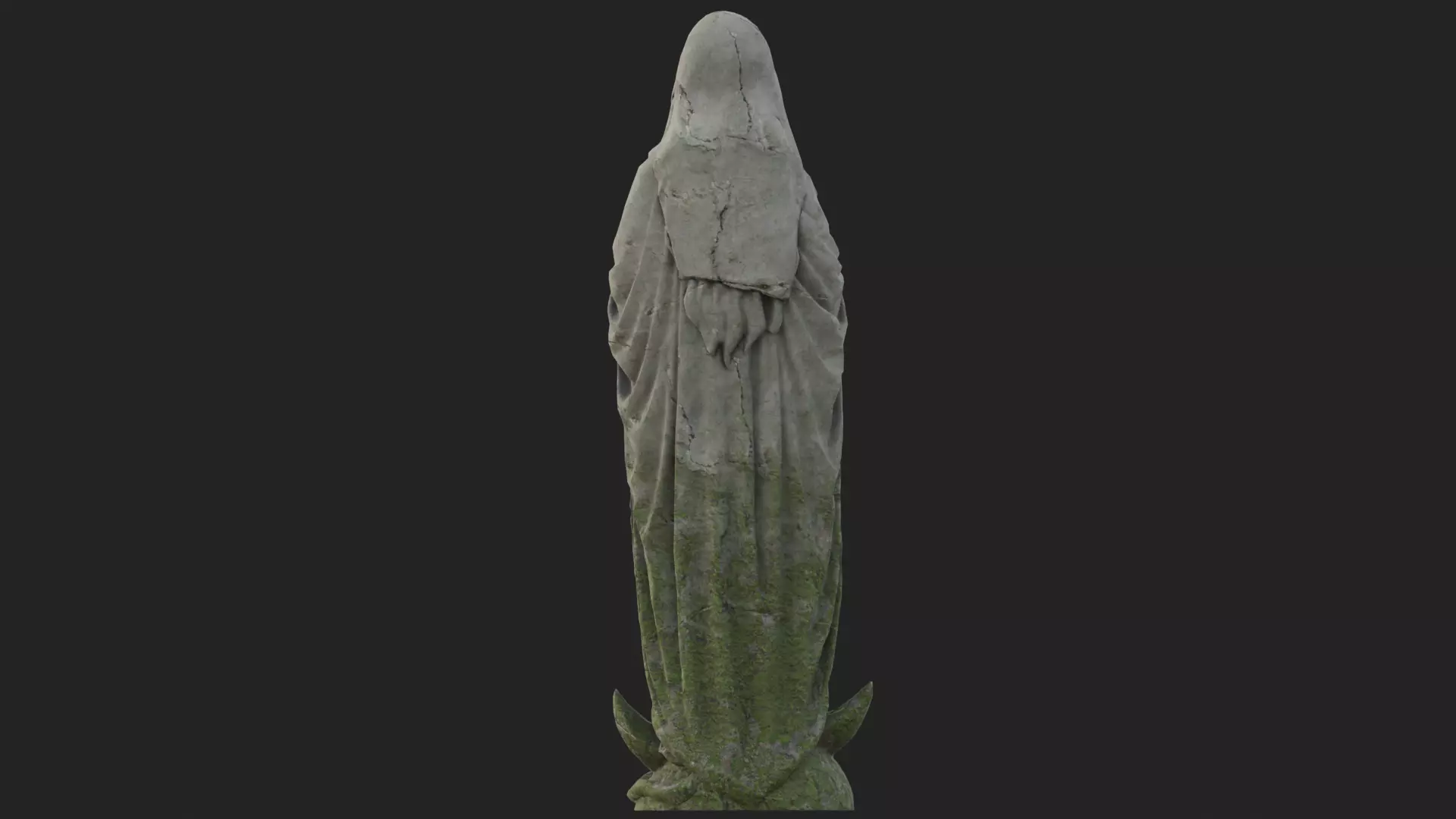 Santa Muerte Statues Low-poly 3D model_9