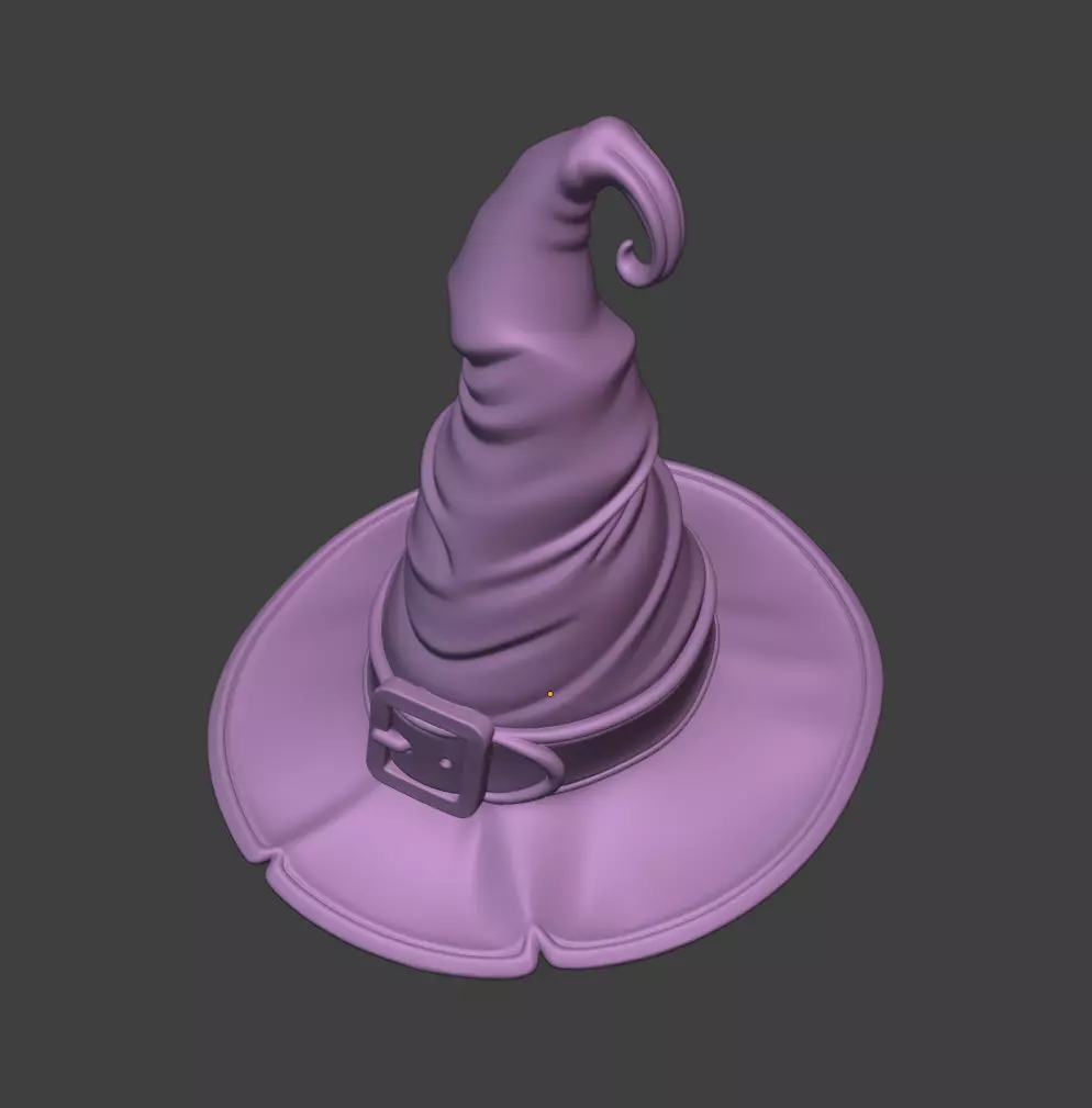 DOLL WITCH HAT 3D print model_7