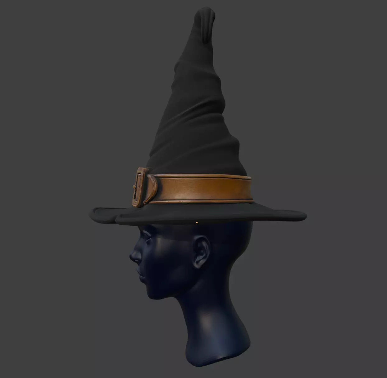 DOLL WITCH HAT 3D print model_1