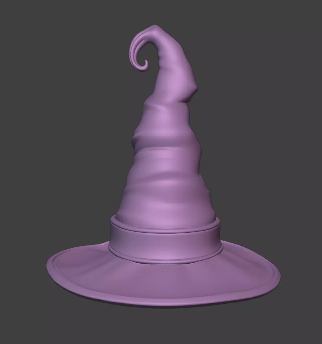 DOLL WITCH HAT 3D print model_5