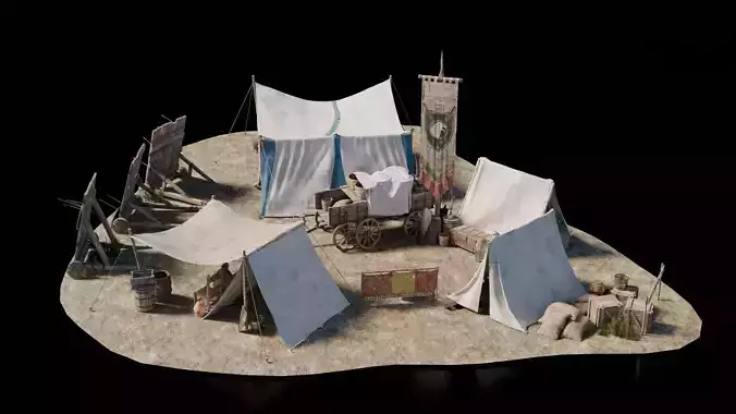 Camp 2 Medieval 3D model