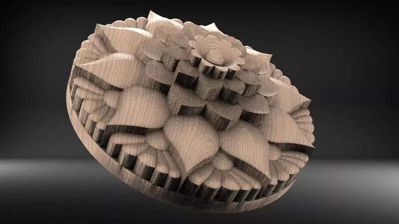 Wodden Art 3D model_2