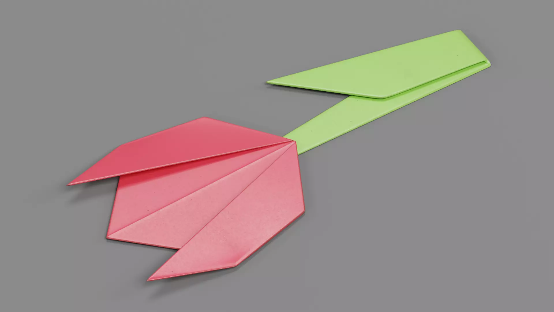 Paper Flower Low-poly 3D model_3