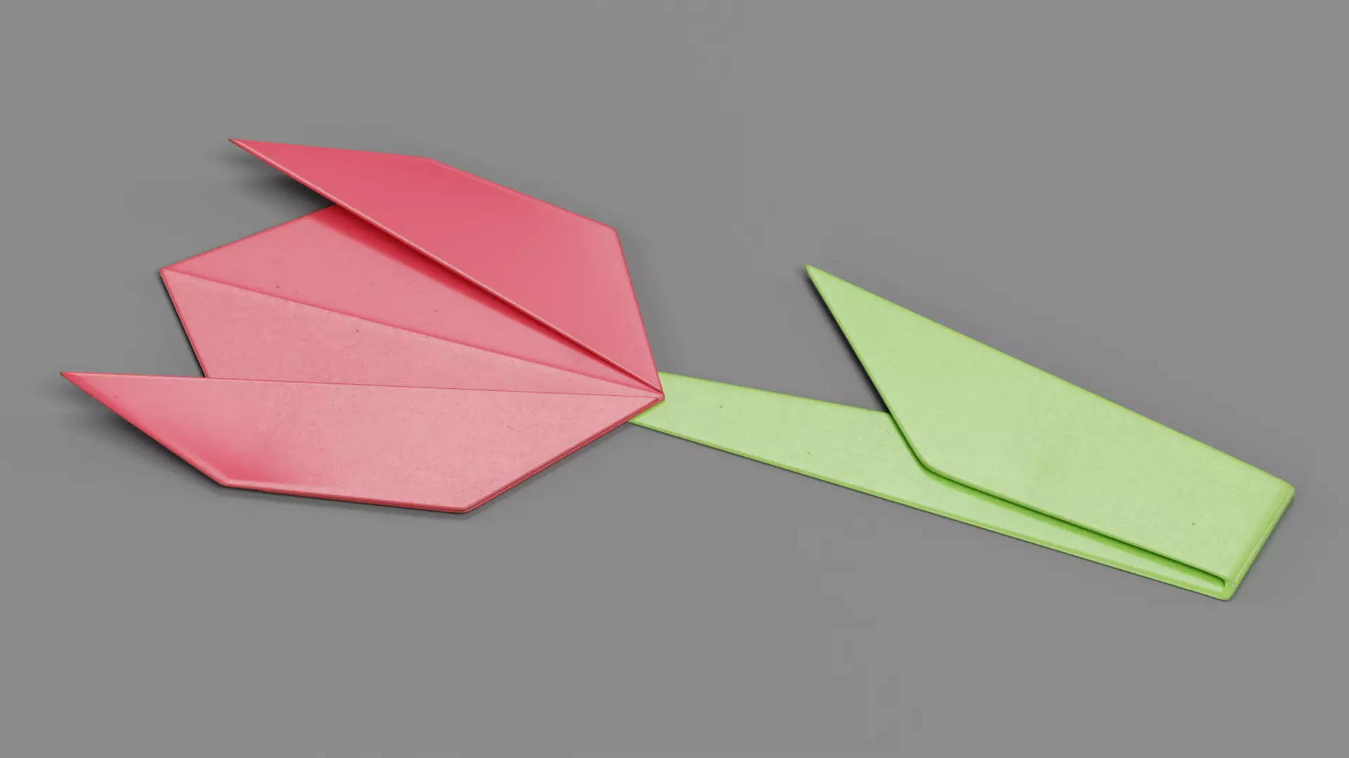 Paper Flower Low-poly 3D model_2