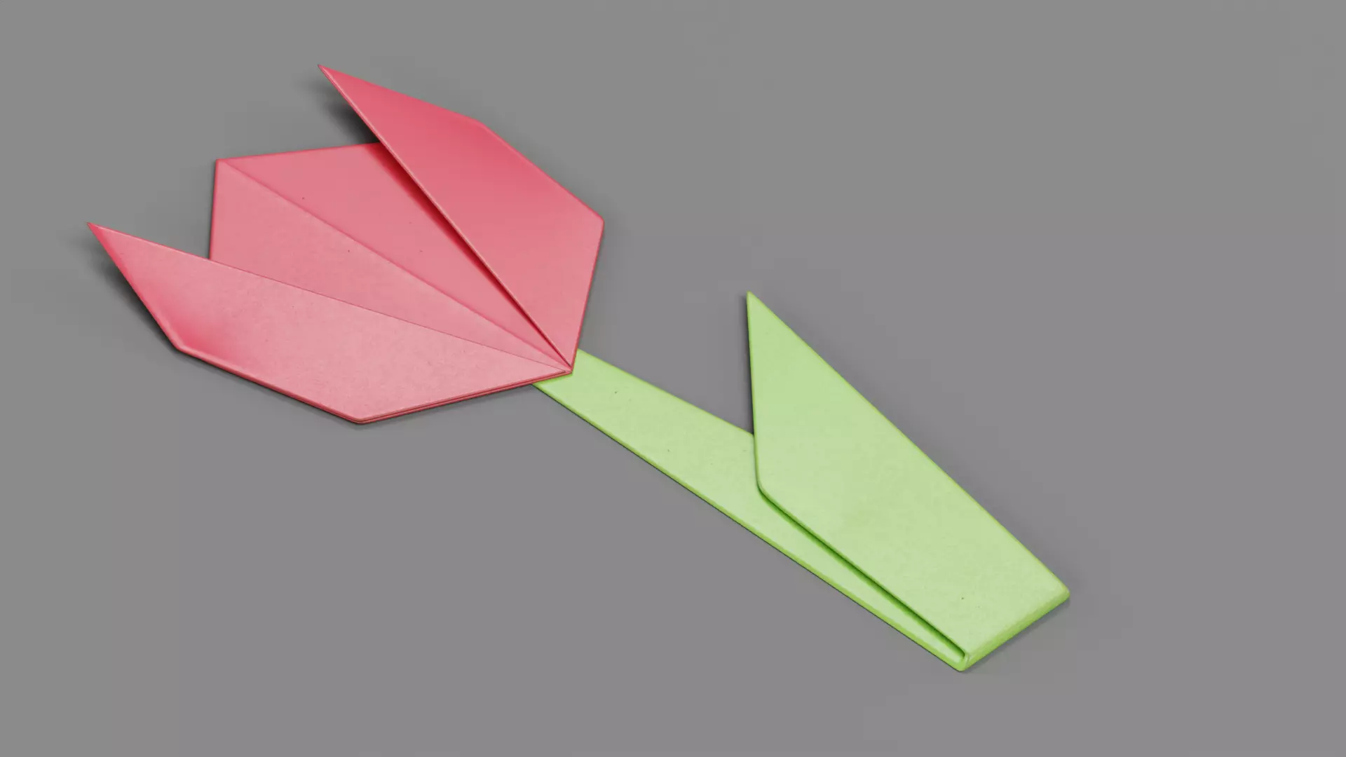 Paper Flower Low-poly 3D model_1