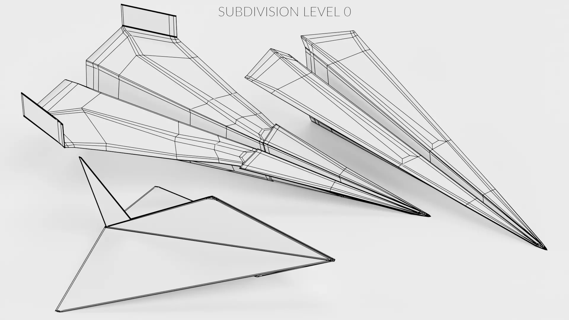 Paper Models Set Low-poly 3D model_27