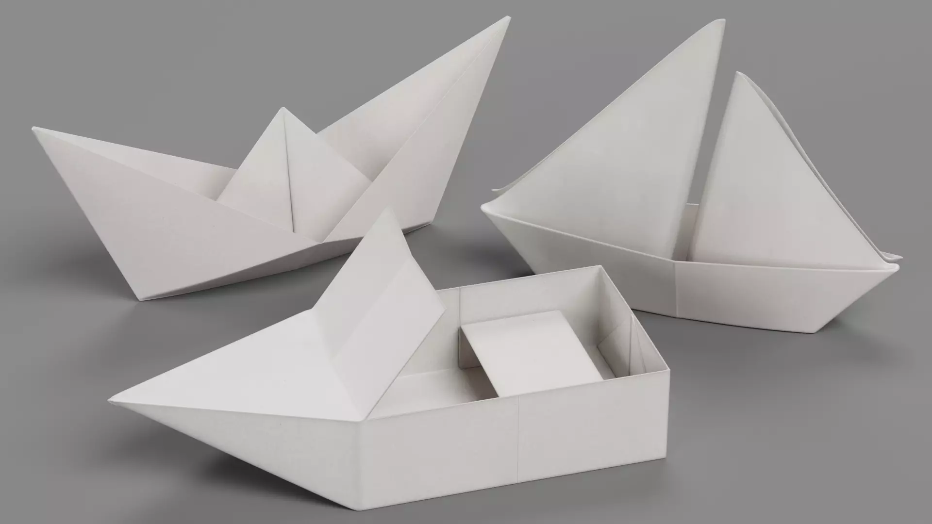 Paper Models Set Low-poly 3D model_10
