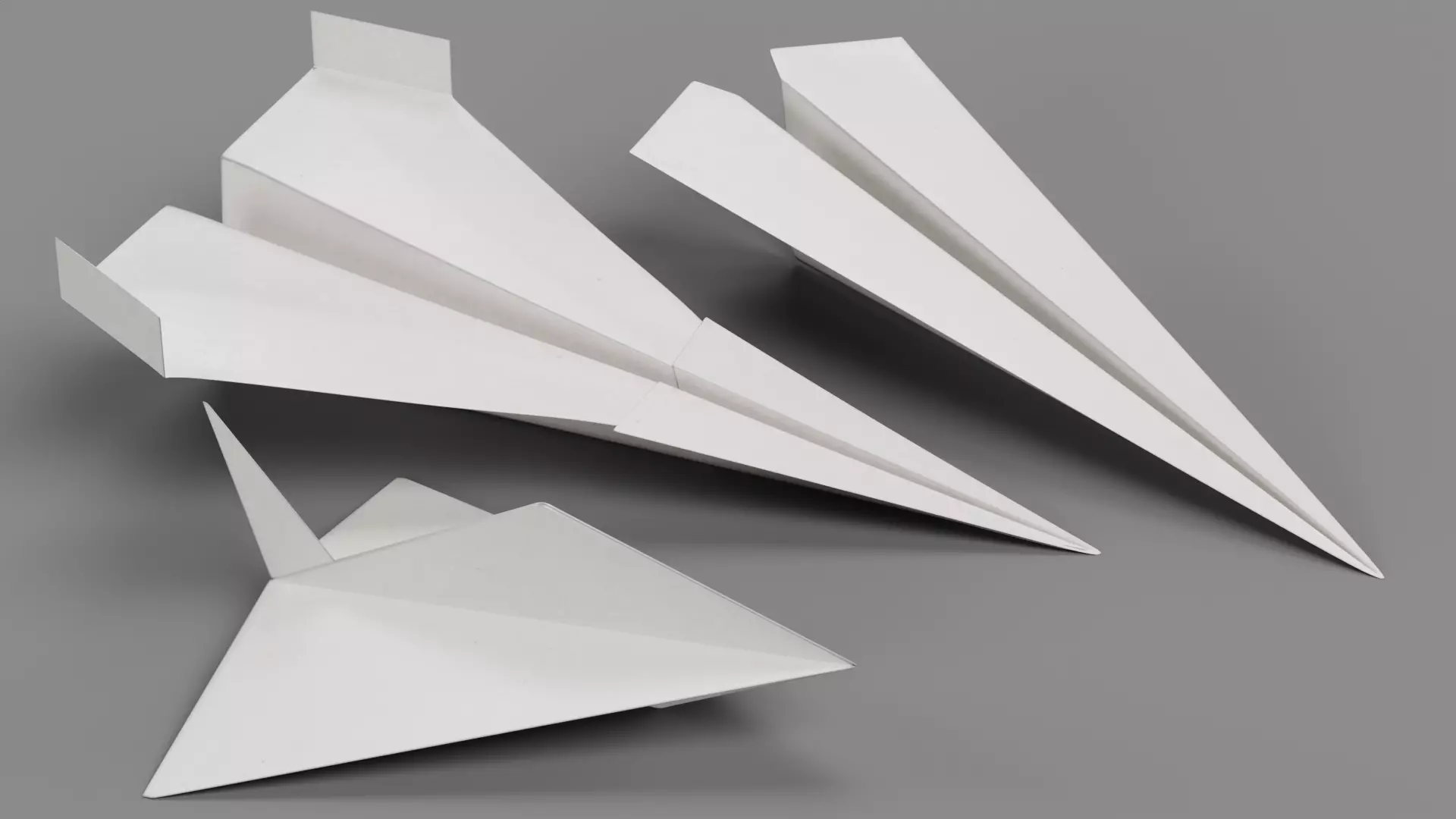 Paper Models Set Low-poly 3D model_9