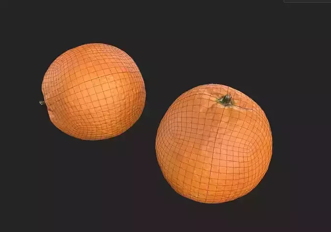 Orange M02 Low-poly 3D model 7