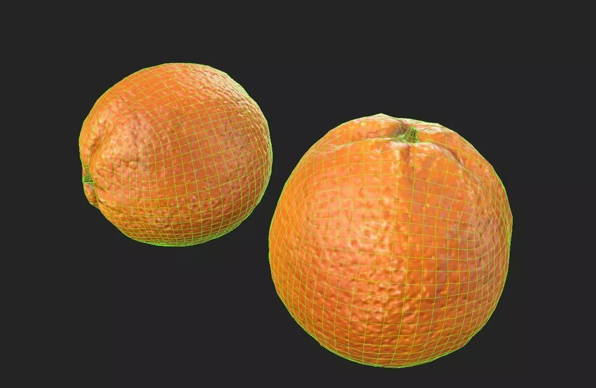 Orange M02 Low-poly 3D model_7