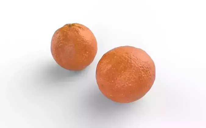 Orange M02 Low-poly 3D model 4