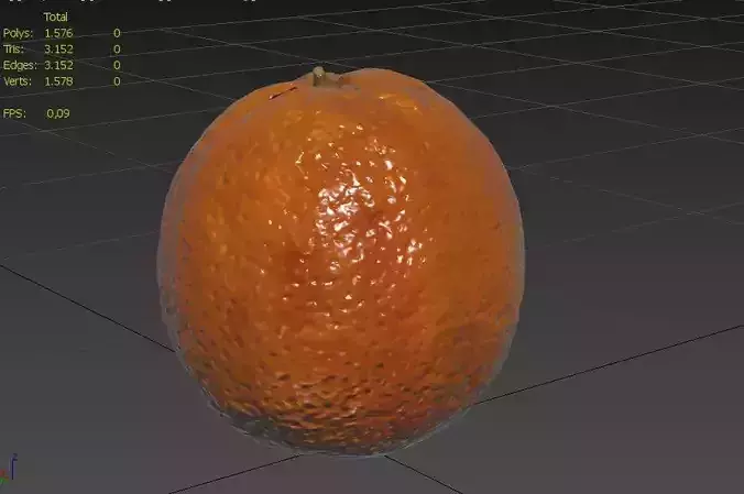 Orange M02 Low-poly 3D model 3