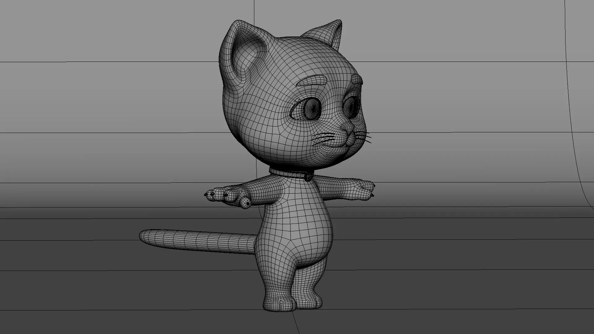 Cartoon Cat Low-poly 3D model_18