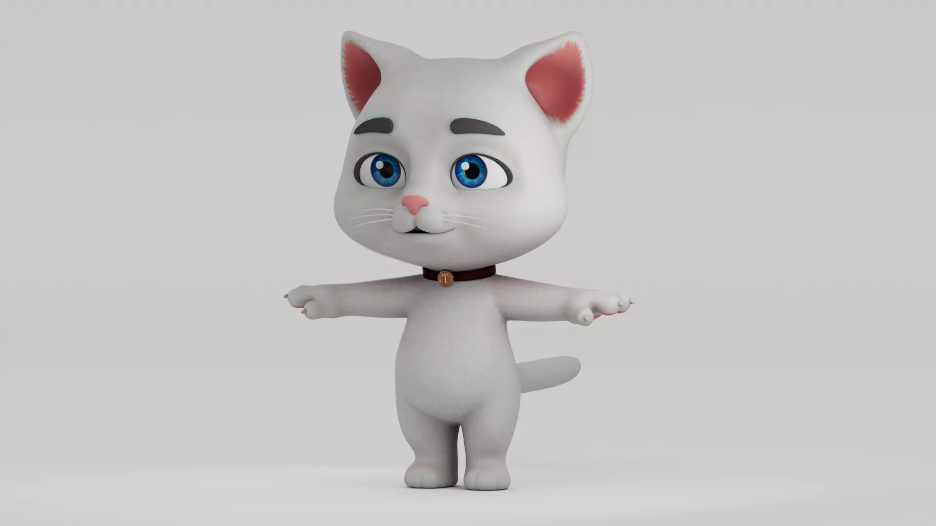 Cartoon Cat Low-poly 3D model_23