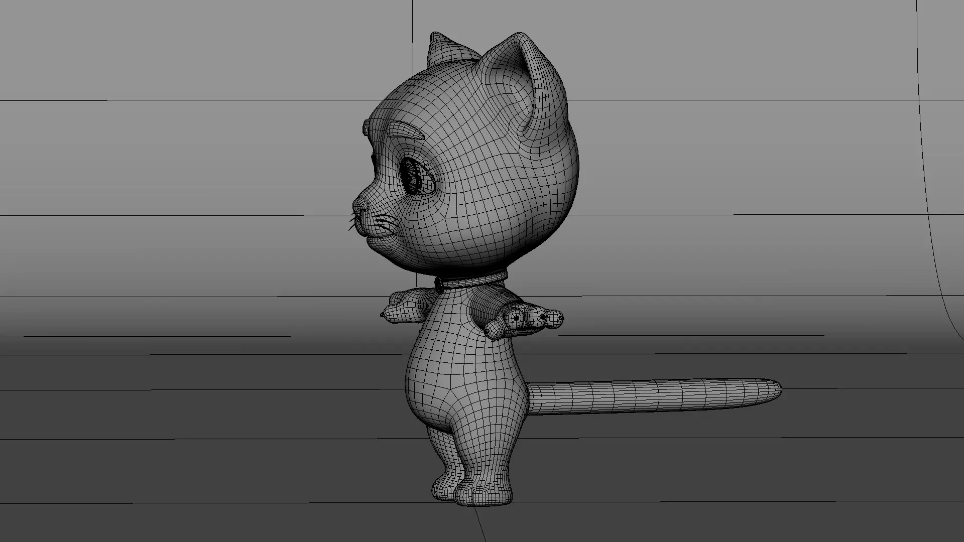 Cartoon Cat Low-poly 3D model_15