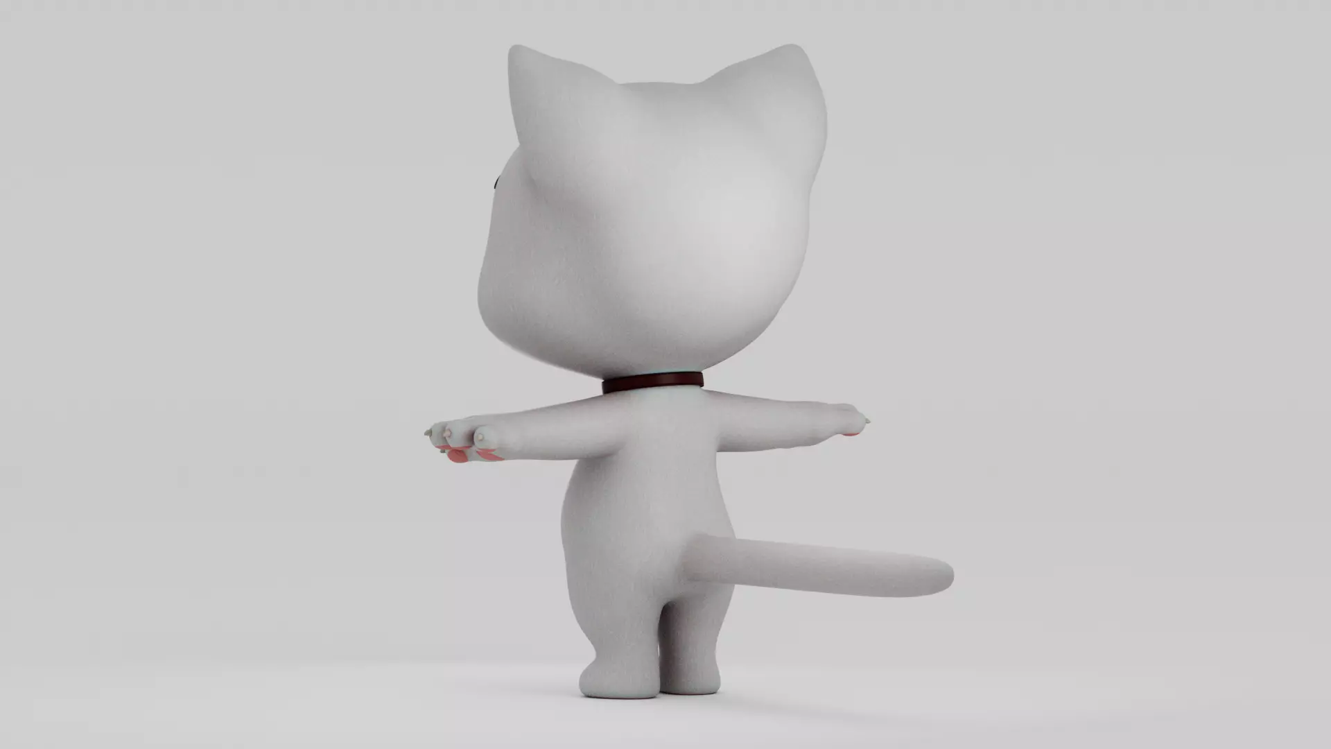 Cartoon Cat Low-poly 3D model_6