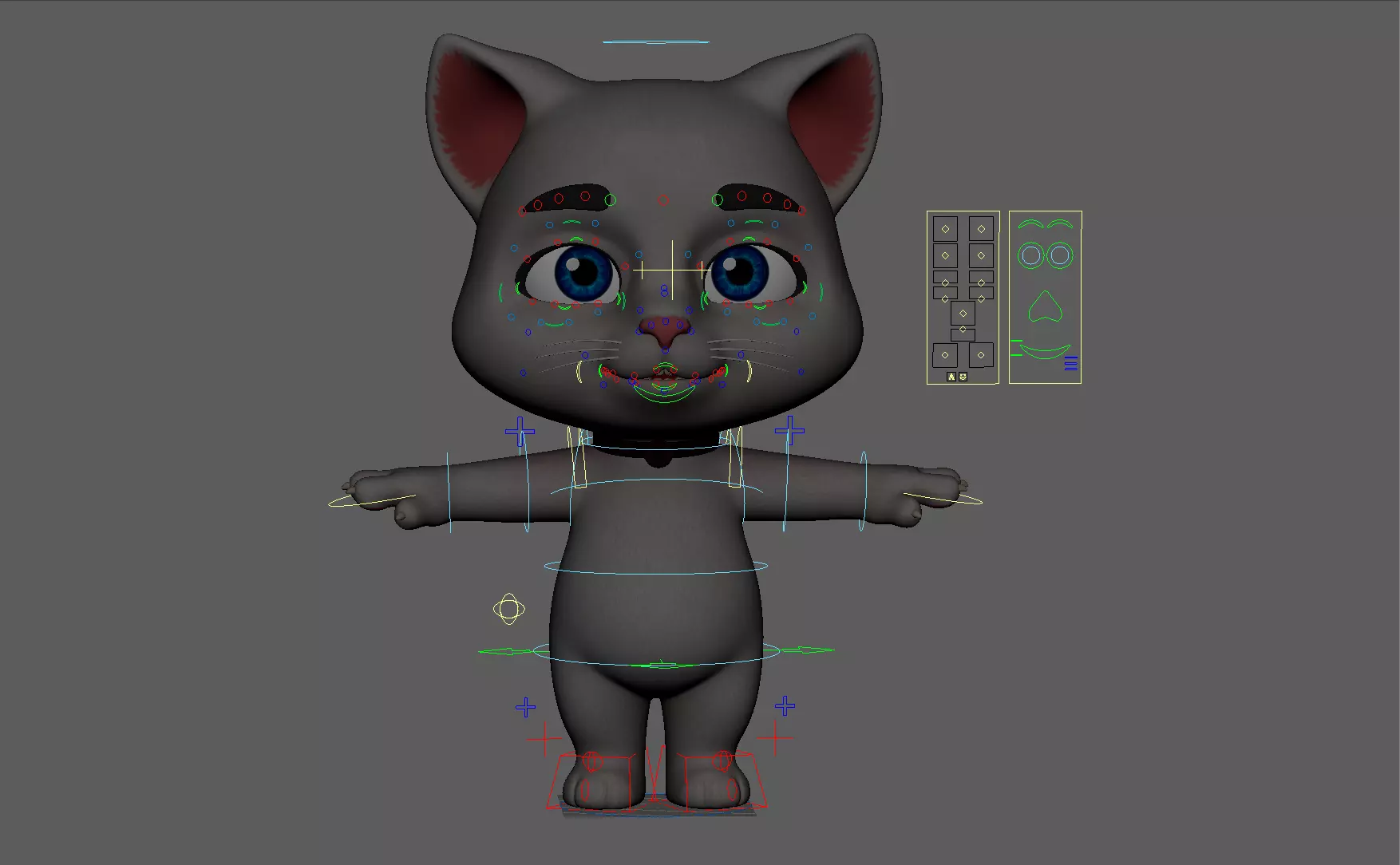 Cartoon Cat Low-poly 3D model_21