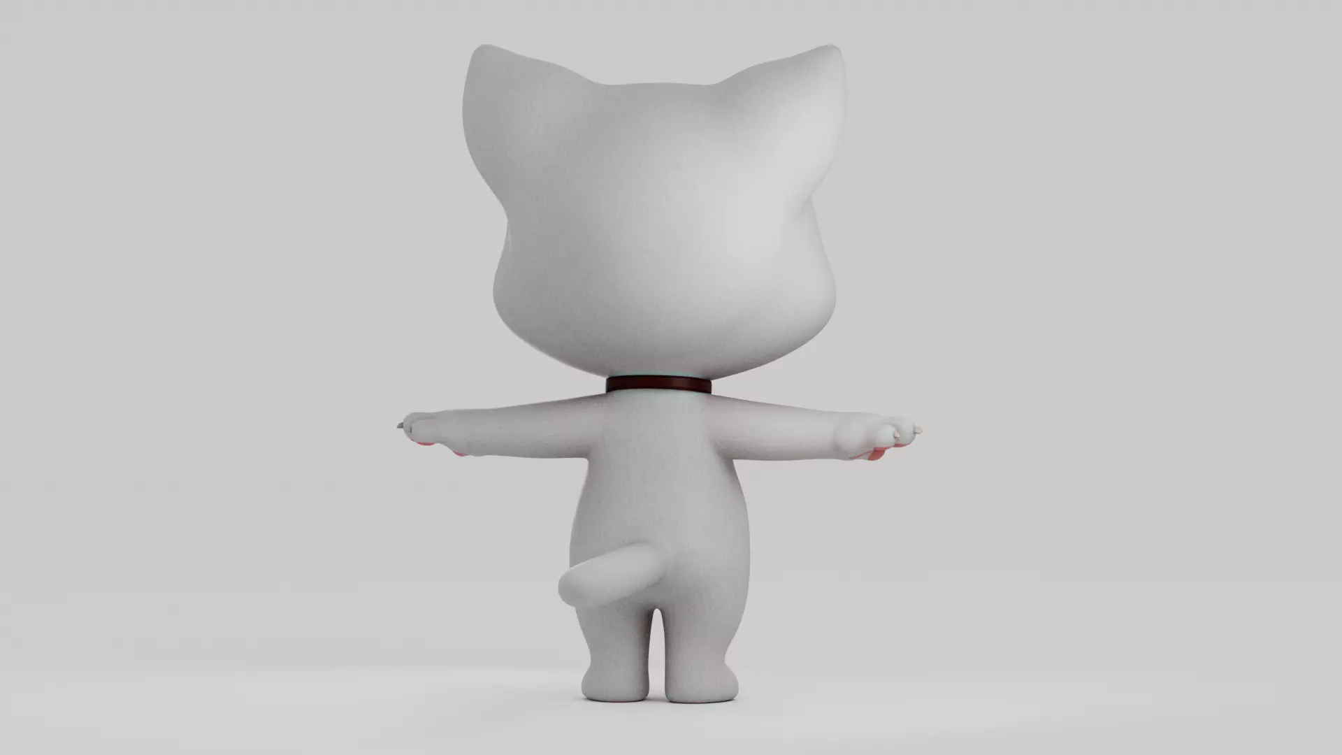 Cartoon Cat Low-poly 3D model_7