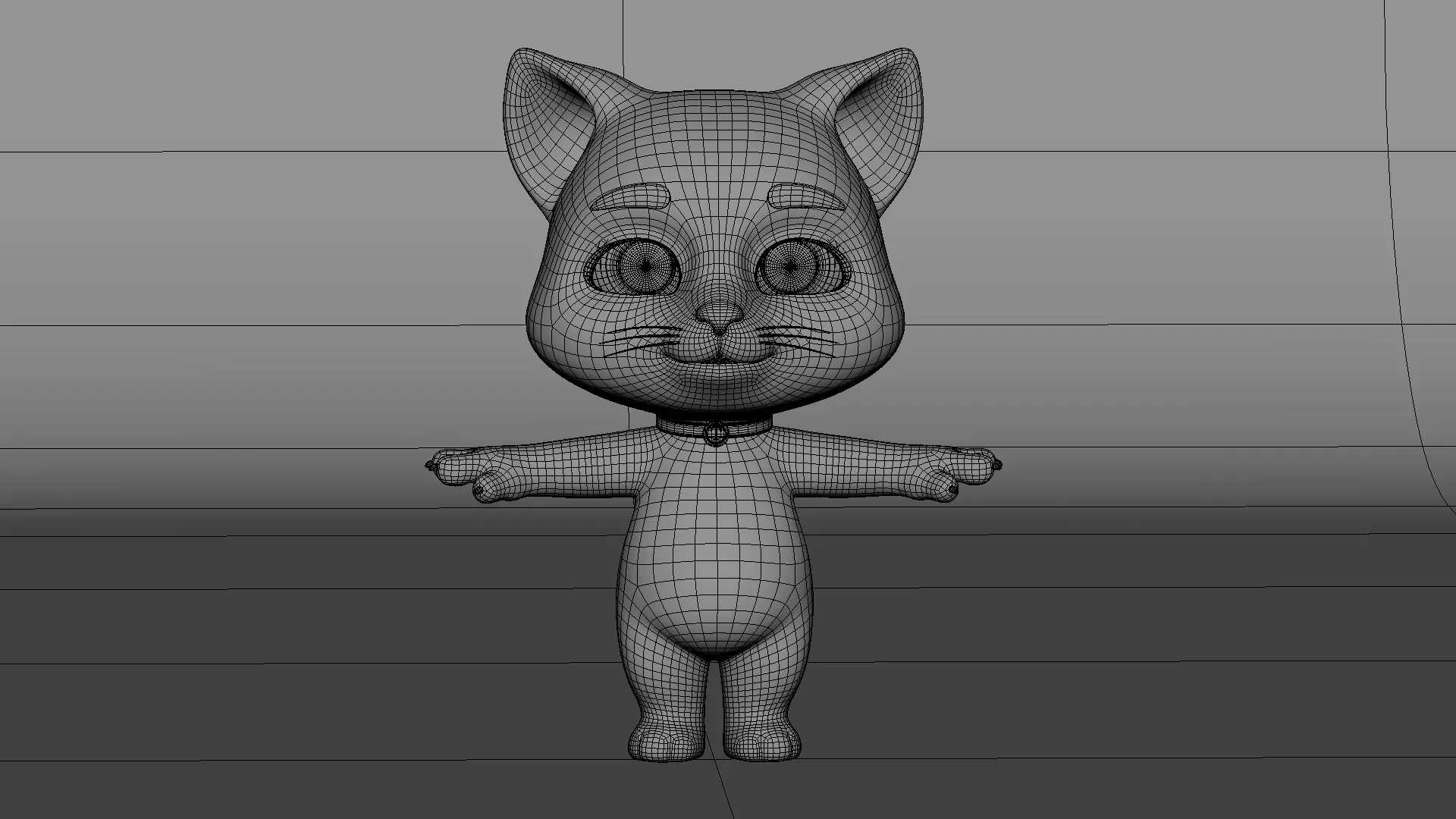 Cartoon Cat Low-poly 3D model_13