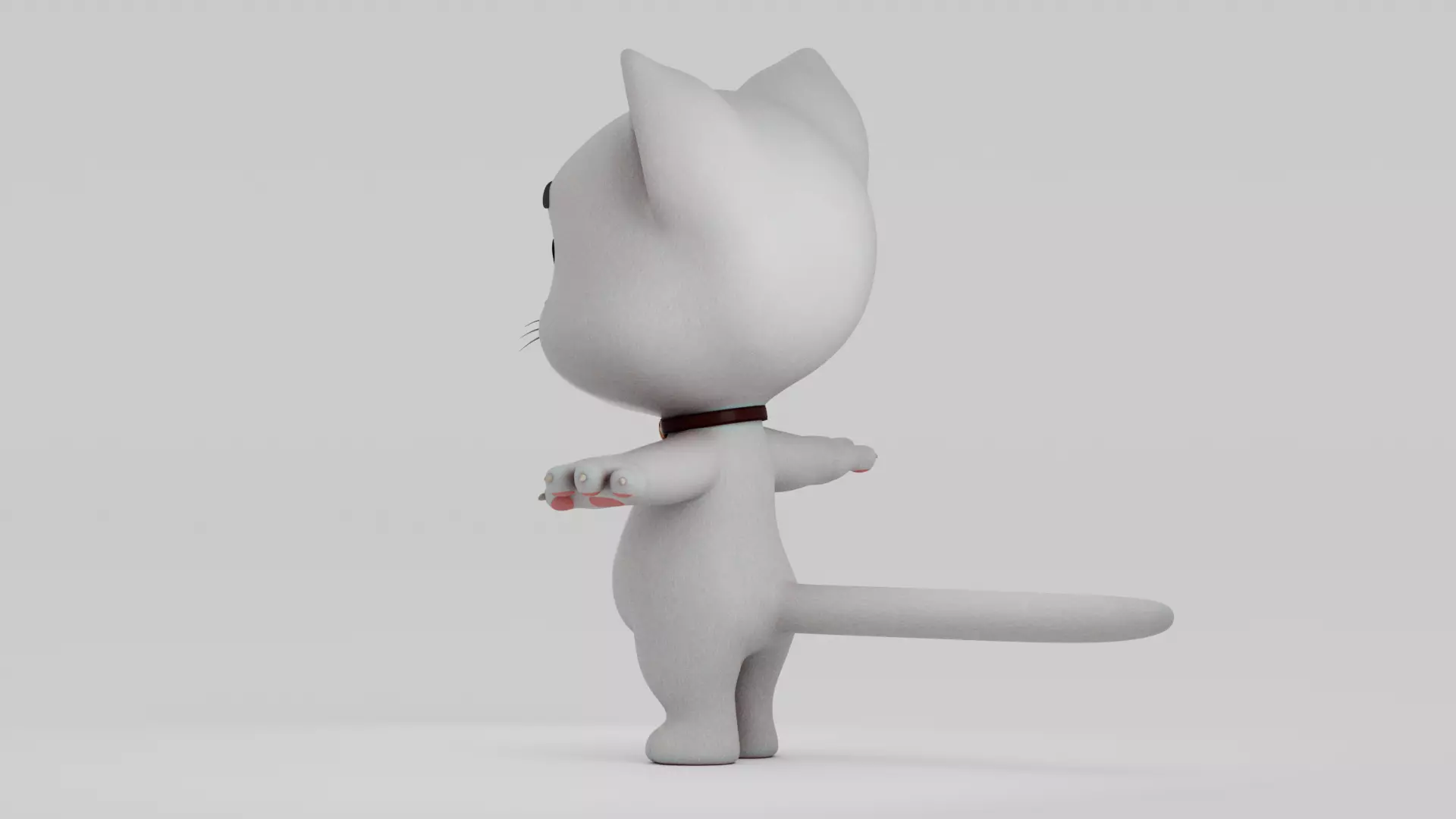 Cartoon Cat Low-poly 3D model_26