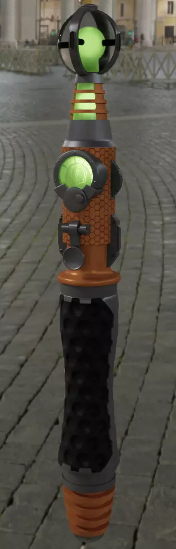 Custom Orange Sonic Screwdriver 3D model_3