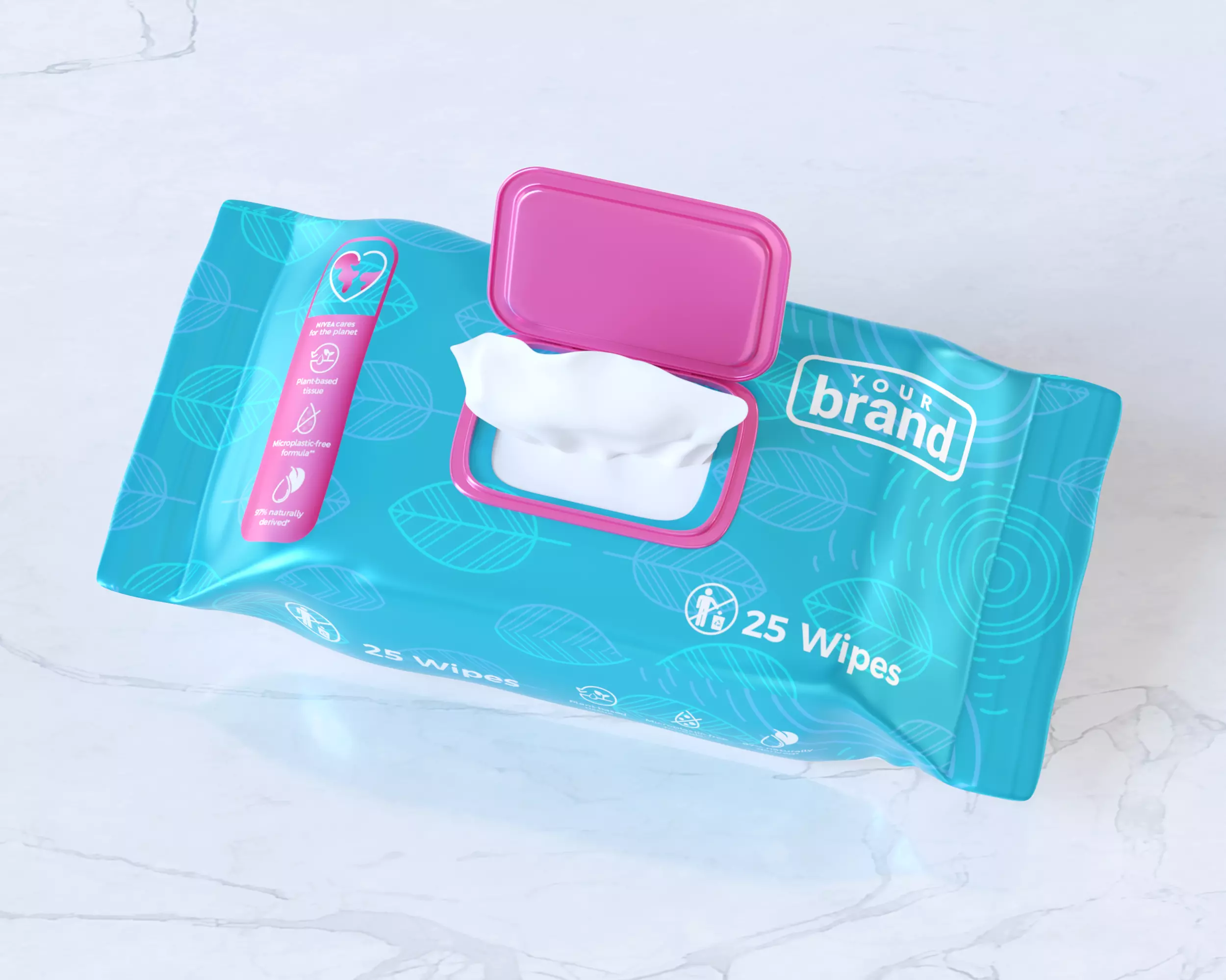 Wet Tissue Wipes Paper Packaging 3D model_2