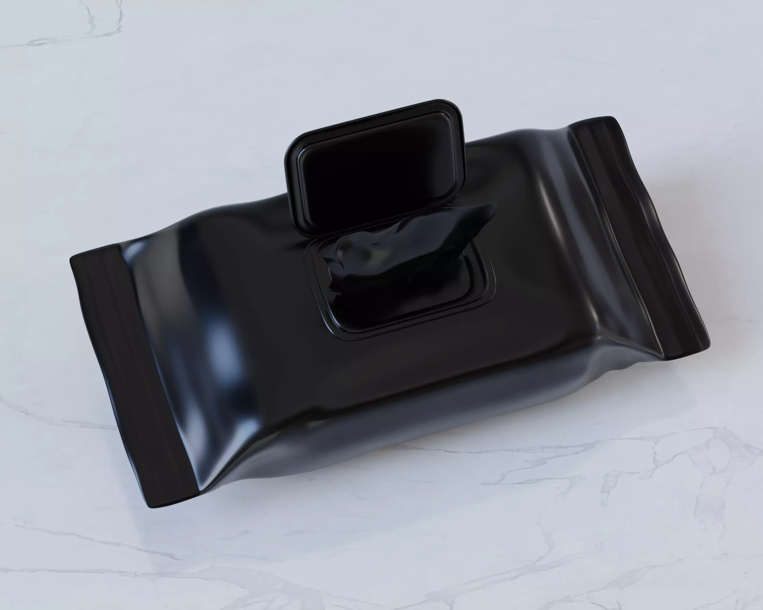 Wet Tissue Wipes Paper Packaging 3D model_7