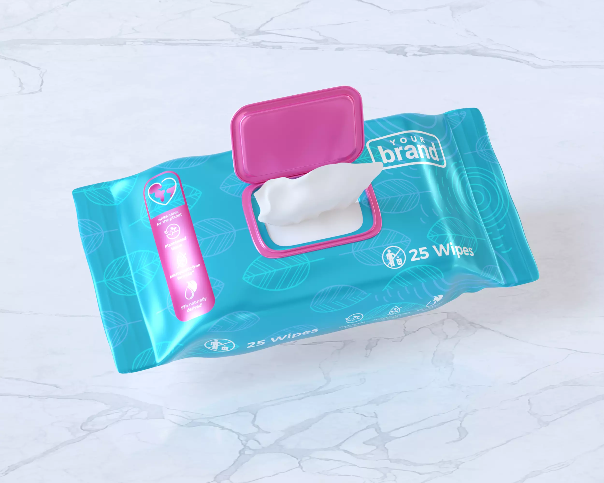 Wet Tissue Wipes Paper Packaging 3D model_5