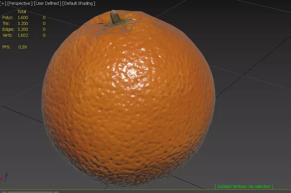 Orange M01 Low-poly 3D model_2