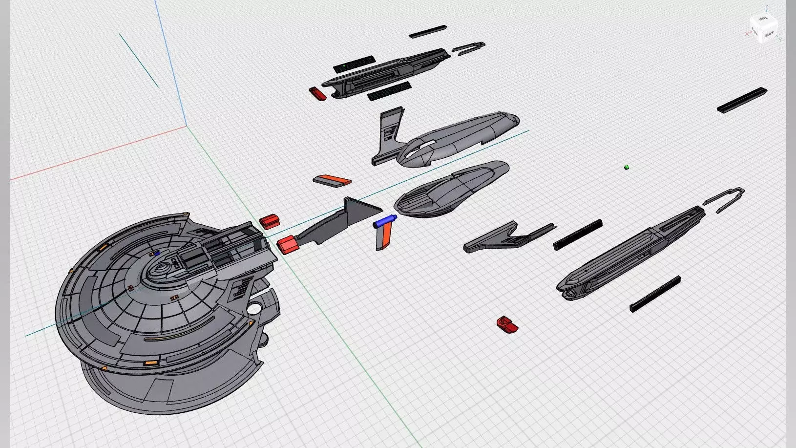 Titan A and Enterprise G self assemble KIT 3D print model_0