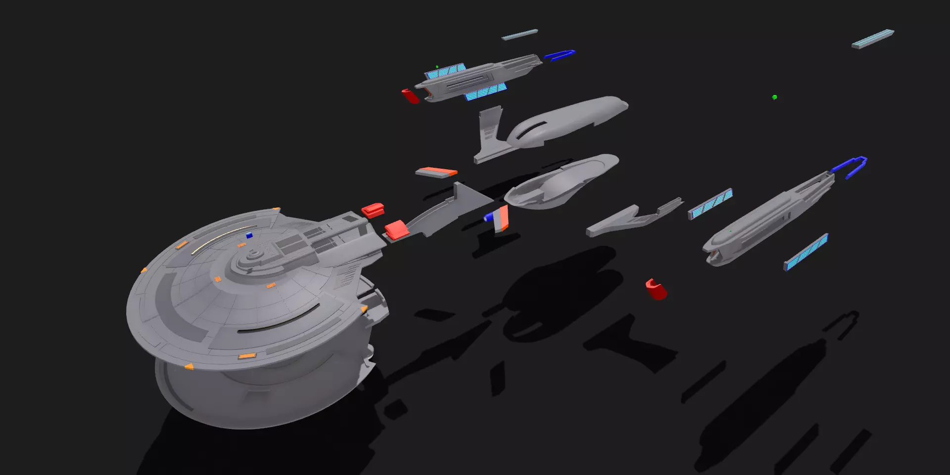 Titan A and Enterprise G self assemble KIT 3D print model_26