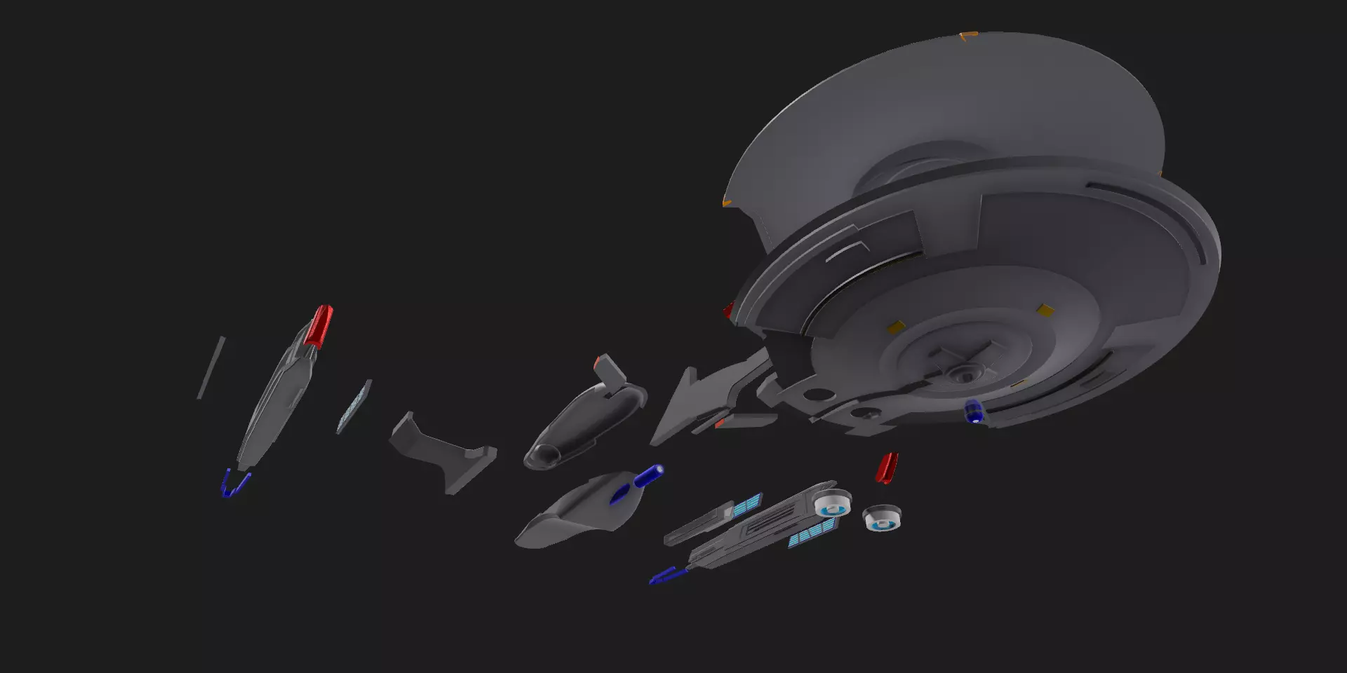 Titan A and Enterprise G self assemble KIT 3D print model_27