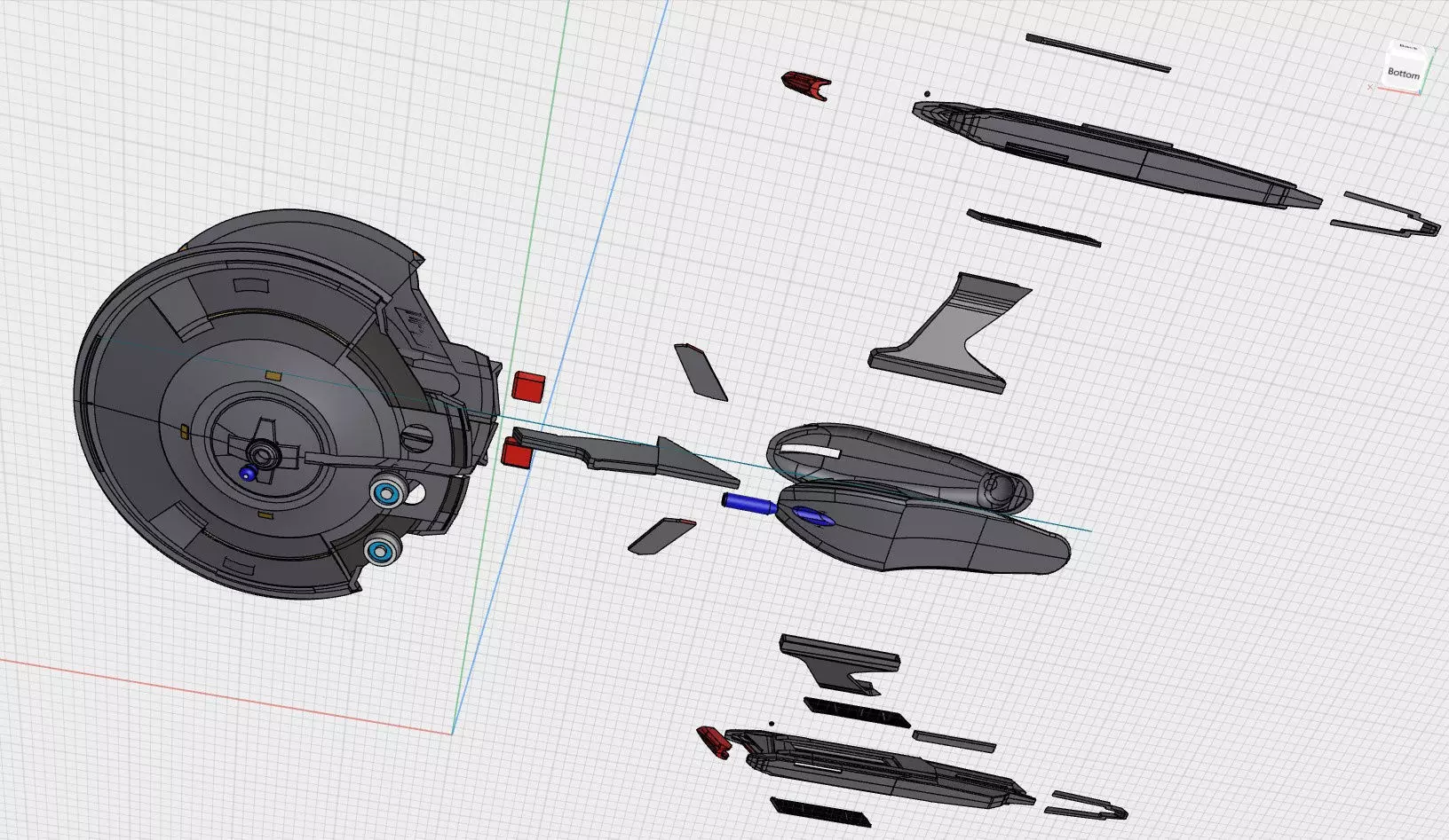 Titan A and Enterprise G self assemble KIT 3D print model_1