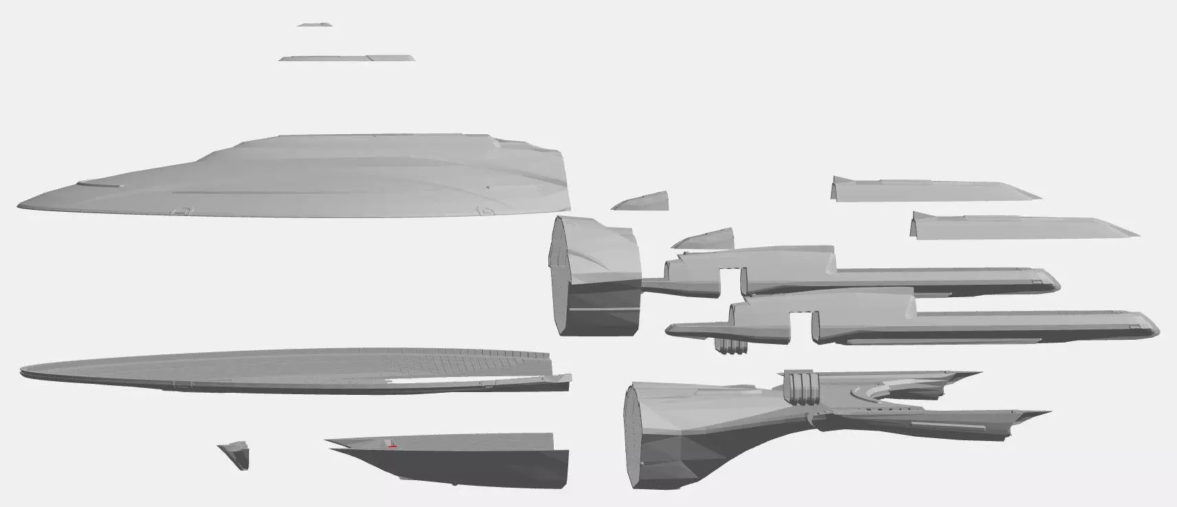 Enterprise G Eclipes class self assembly KIT 3D print model_5