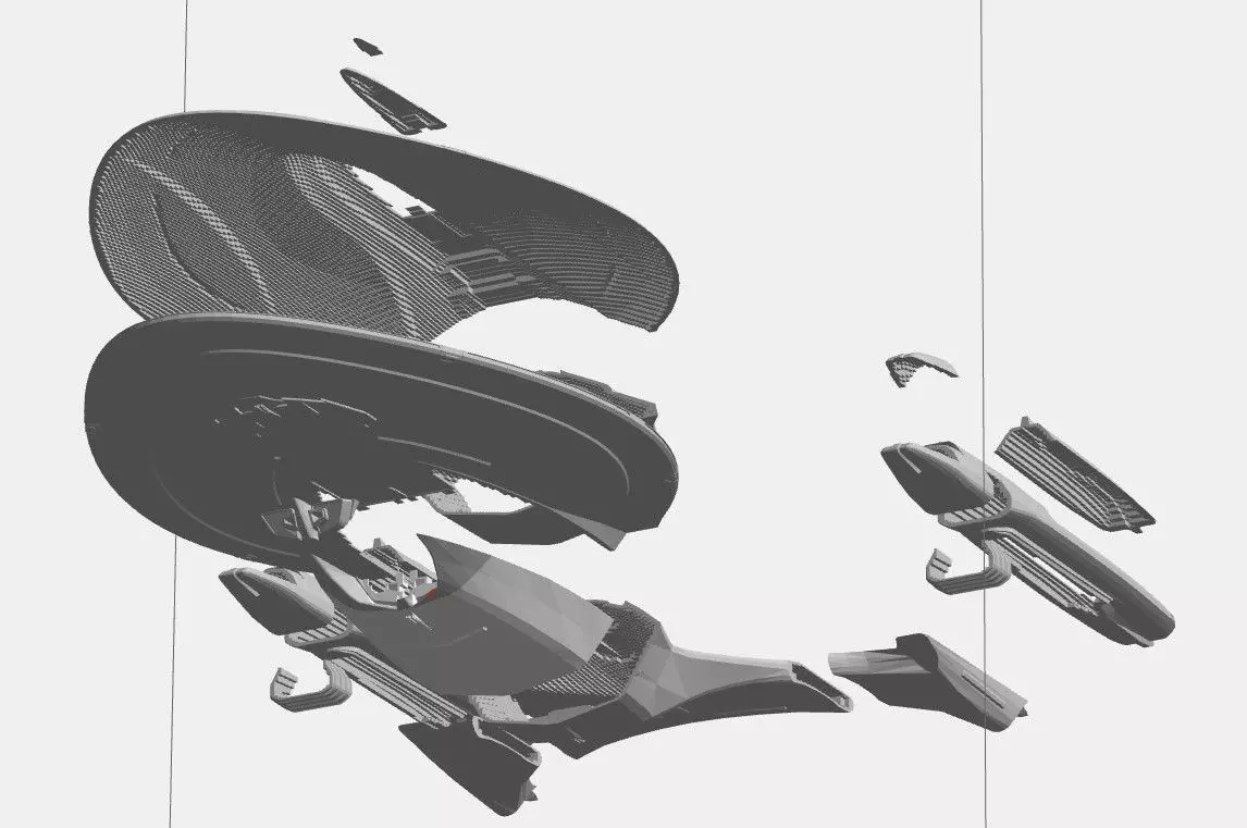 Enterprise G Eclipes class self assembly KIT 3D print model_4