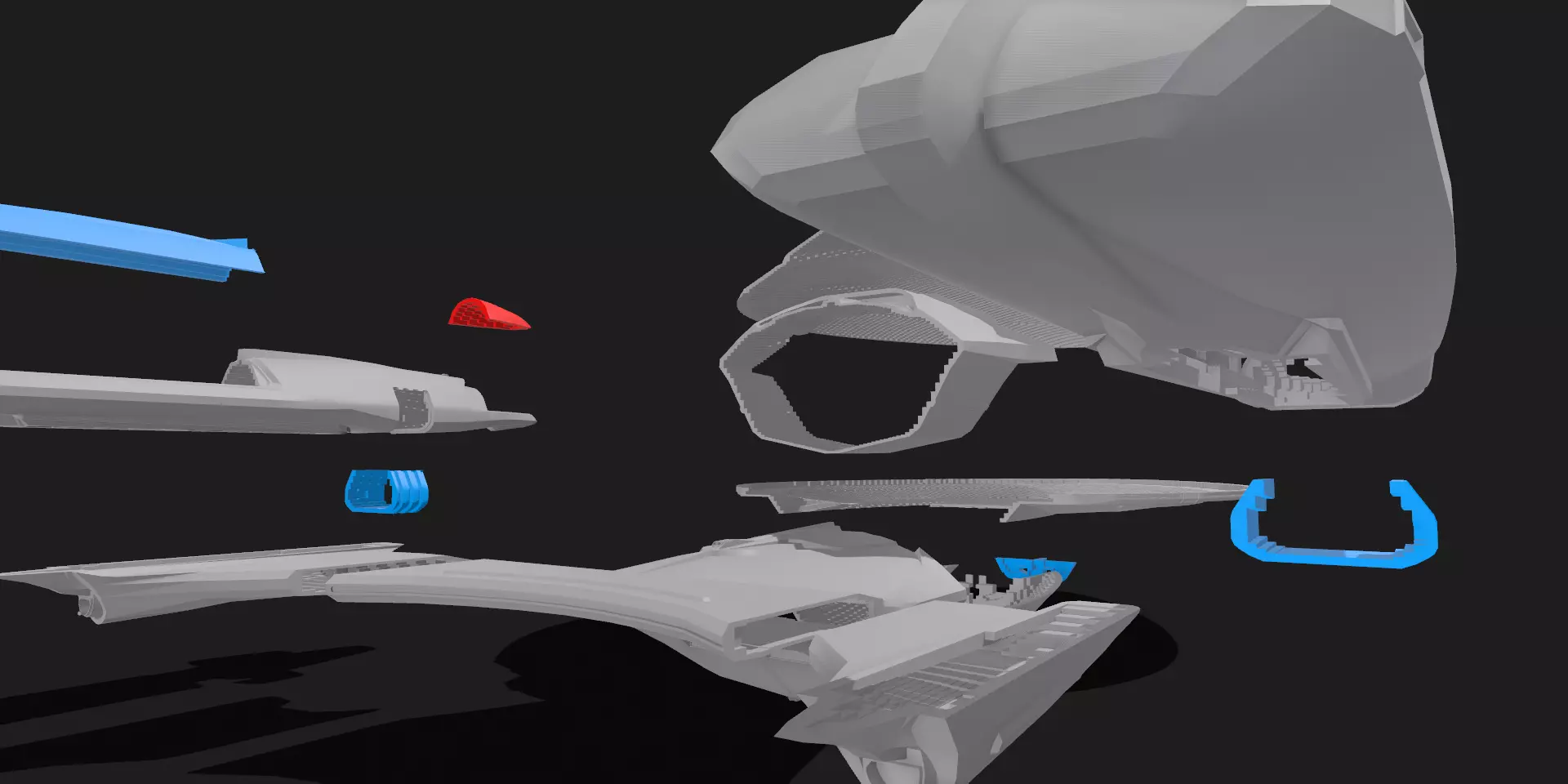 Enterprise G Eclipes class self assembly KIT 3D print model_12