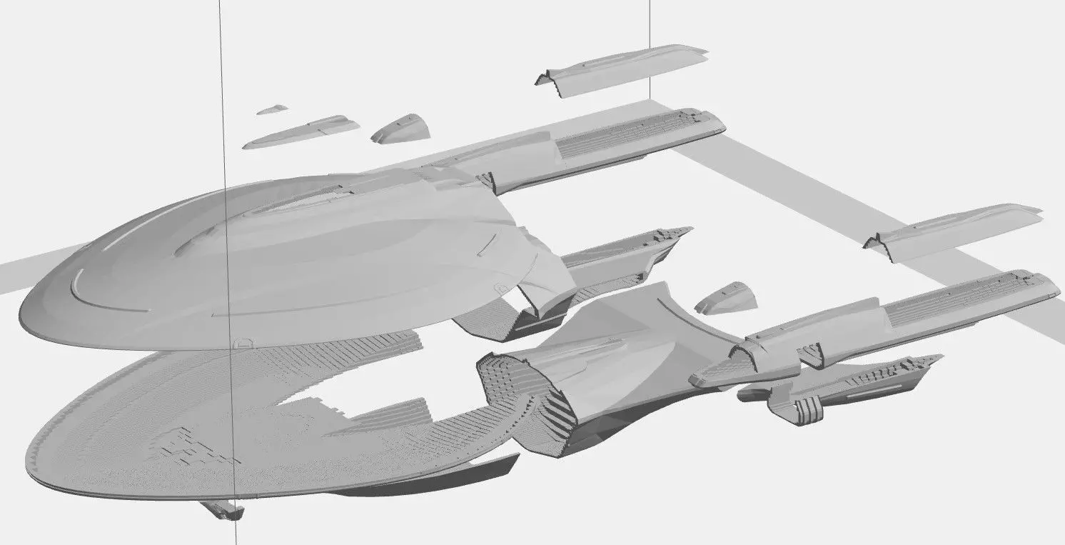 Enterprise G Eclipes class self assembly KIT 3D print model_0