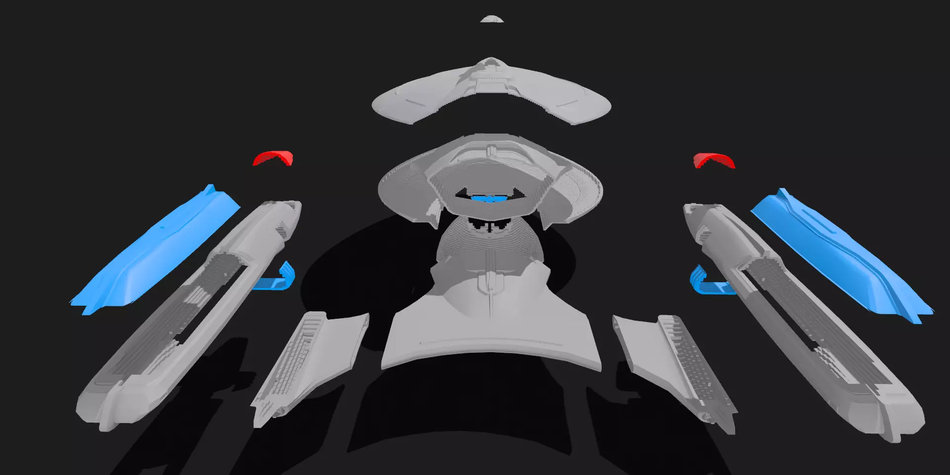 Enterprise G Eclipes class self assembly KIT 3D print model_9