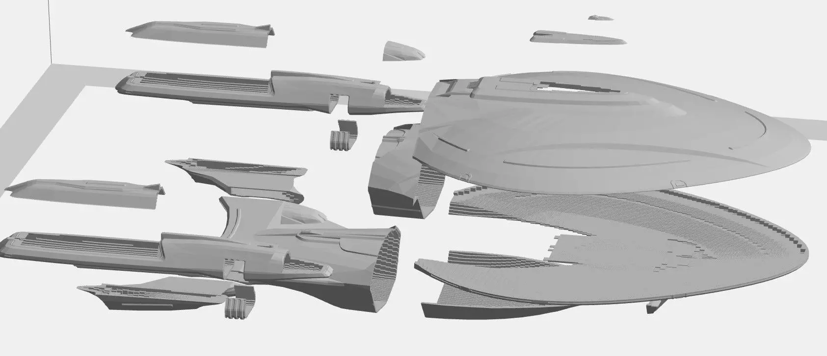 Enterprise G Eclipes class self assembly KIT 3D print model_7