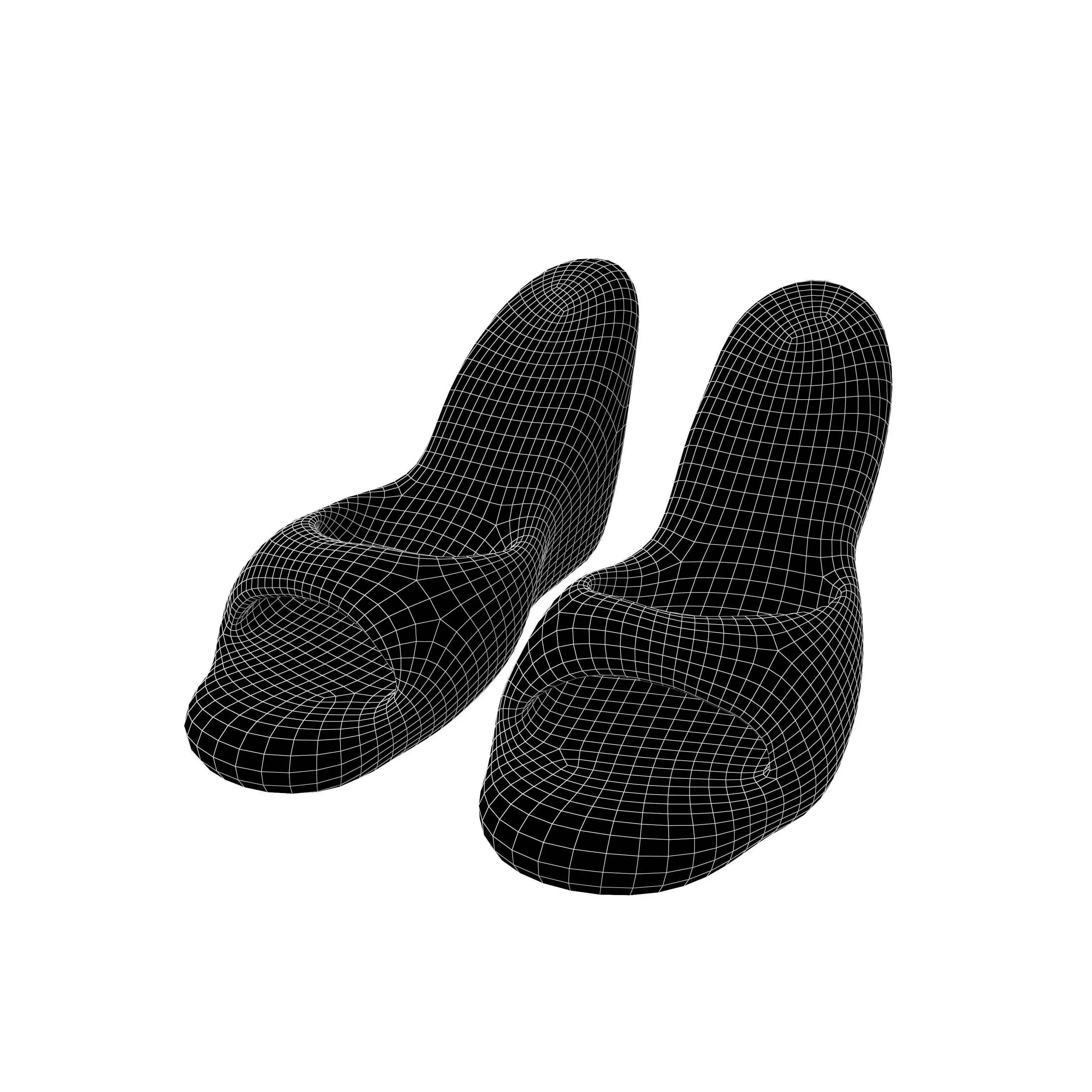 High Heeled Sandals v1 001 Low-poly 3D model_4