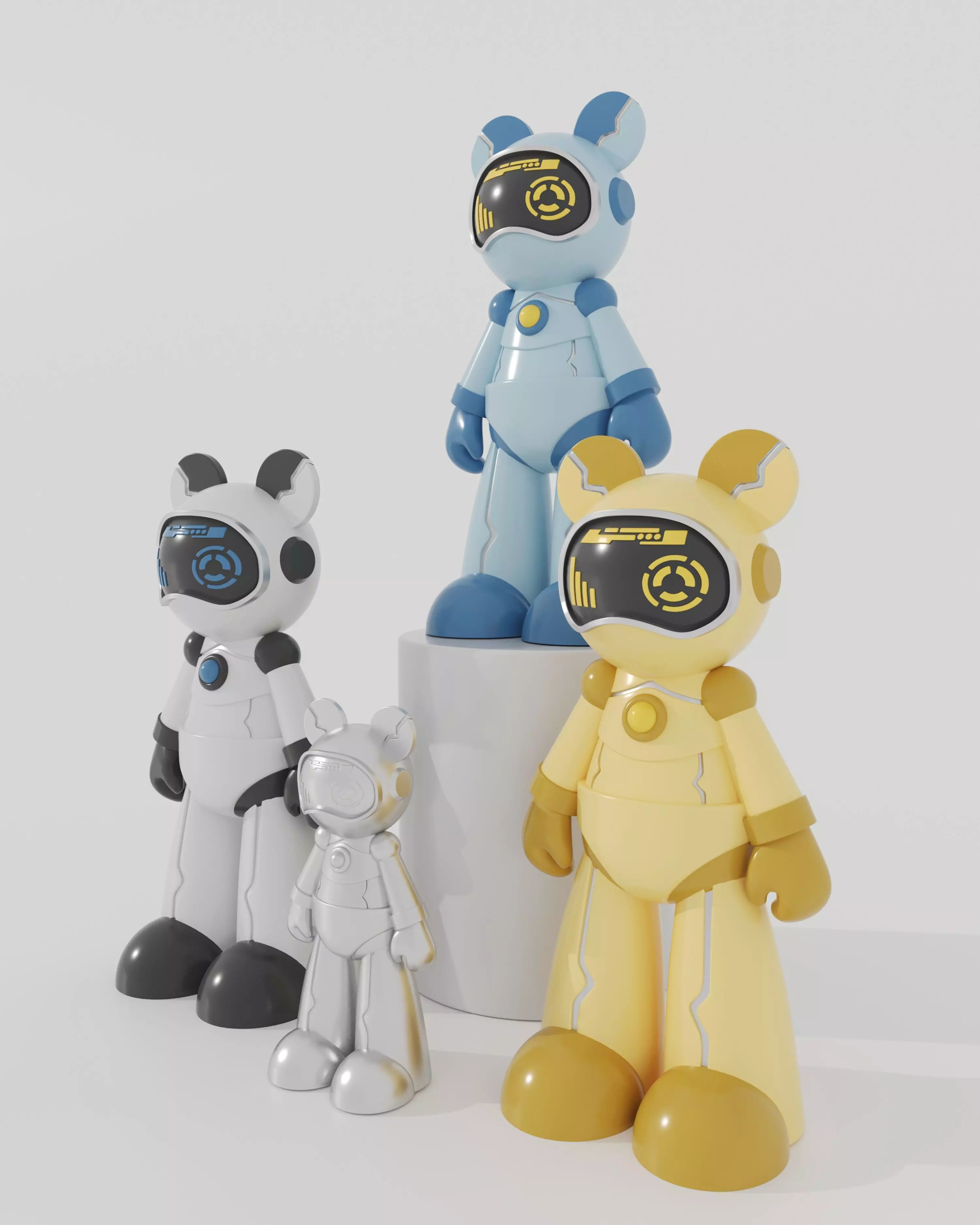 Robot Toy Low-poly 3D model