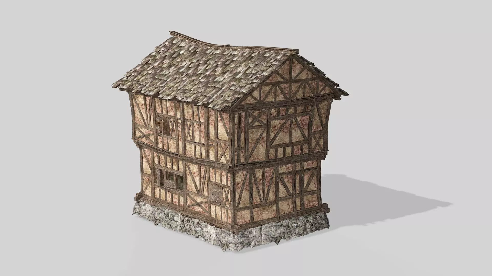 Thatch Hut House 04 For Games and Films 3D Model Low-poly 3D model_2