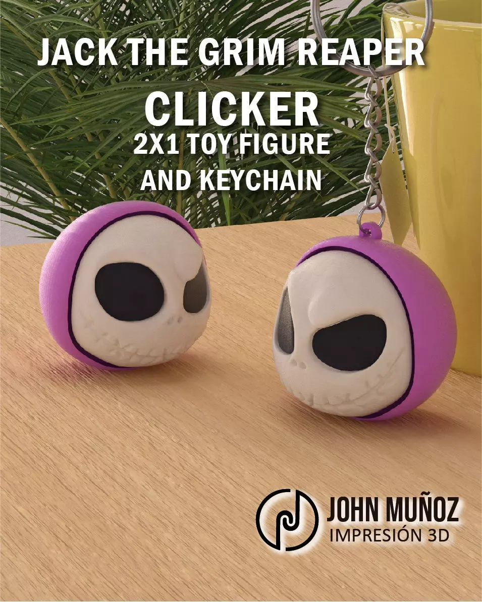 Jack The Grim Reaper Clicker - The Darkest and Funniest Clicker 3D print model_2