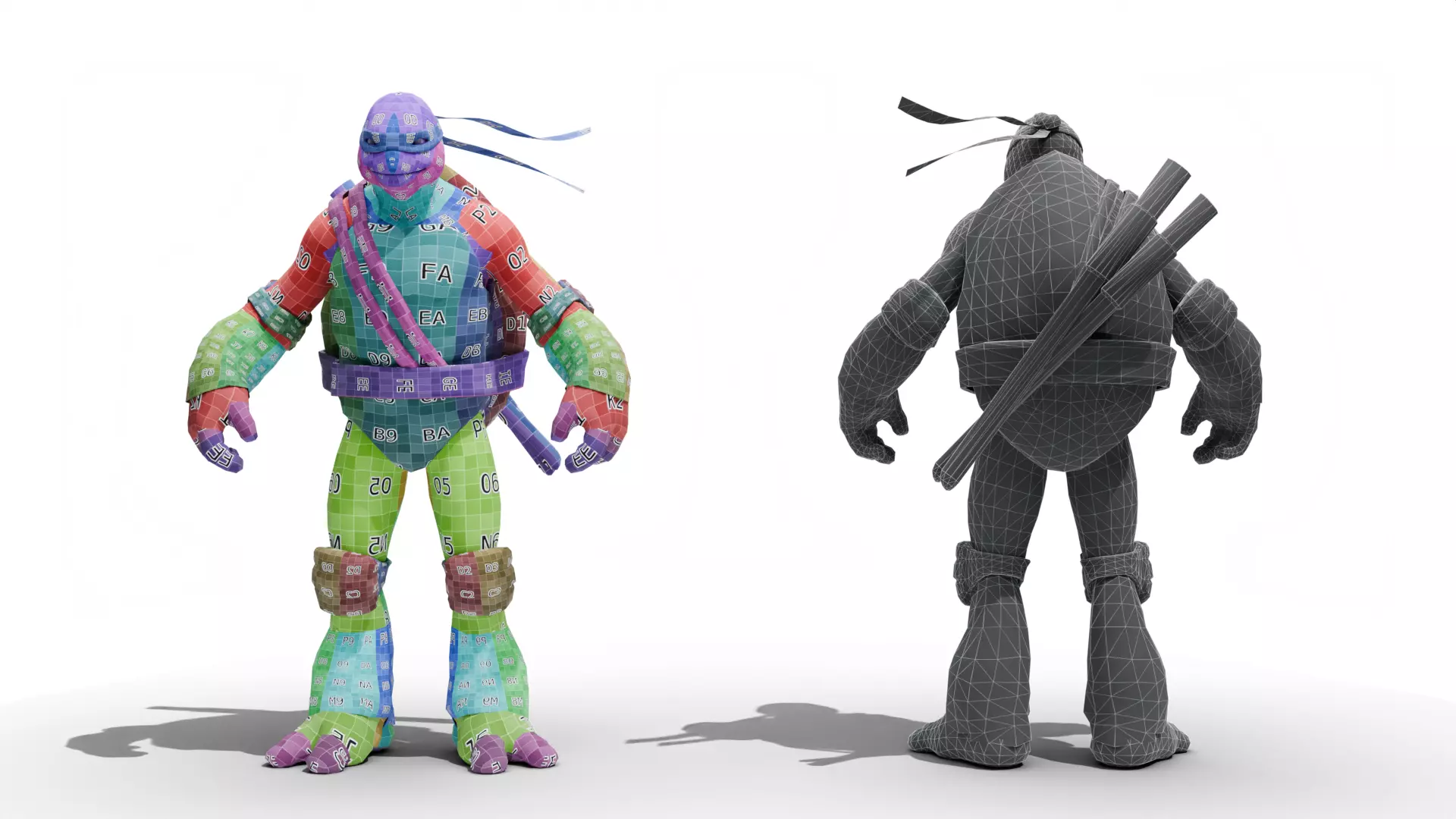 Leonardo - TMNT Low-poly 3D model_11