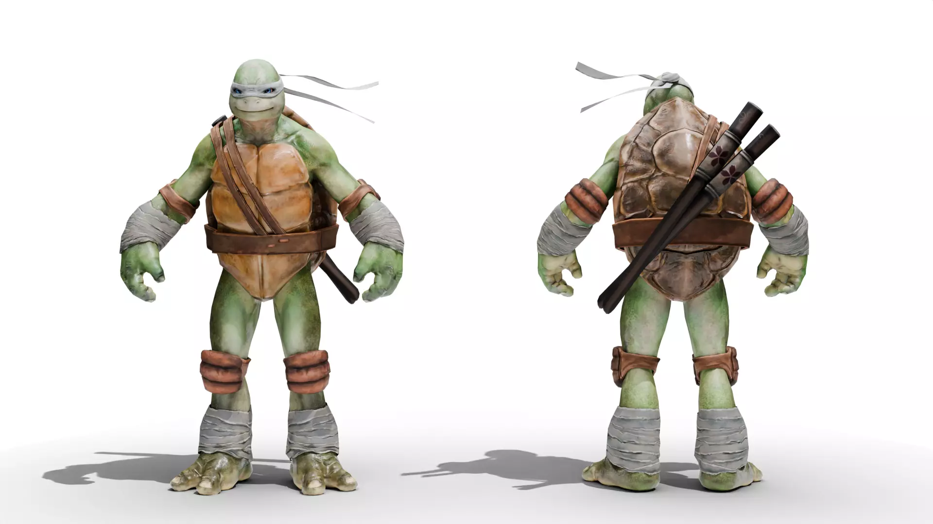 Leonardo - TMNT Low-poly 3D model_10