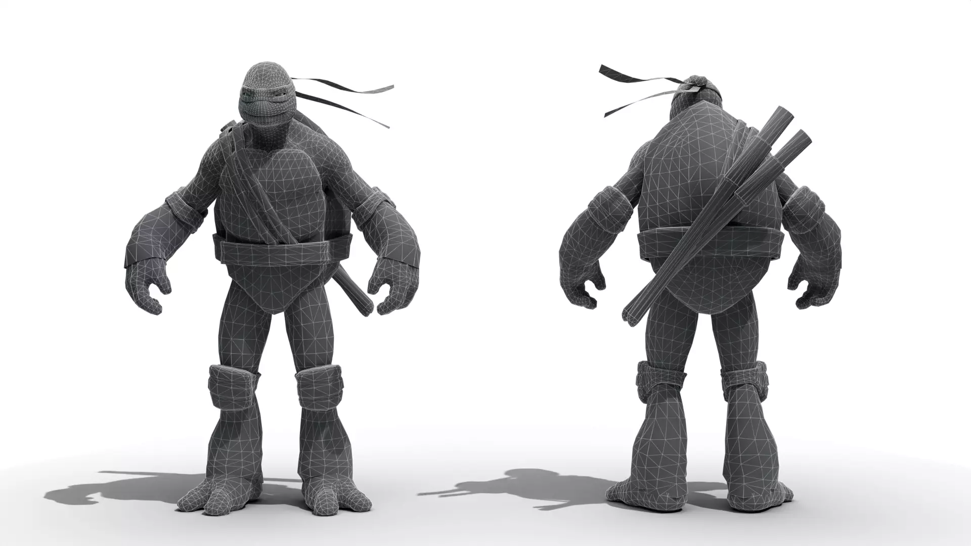 Leonardo - TMNT Low-poly 3D model_12