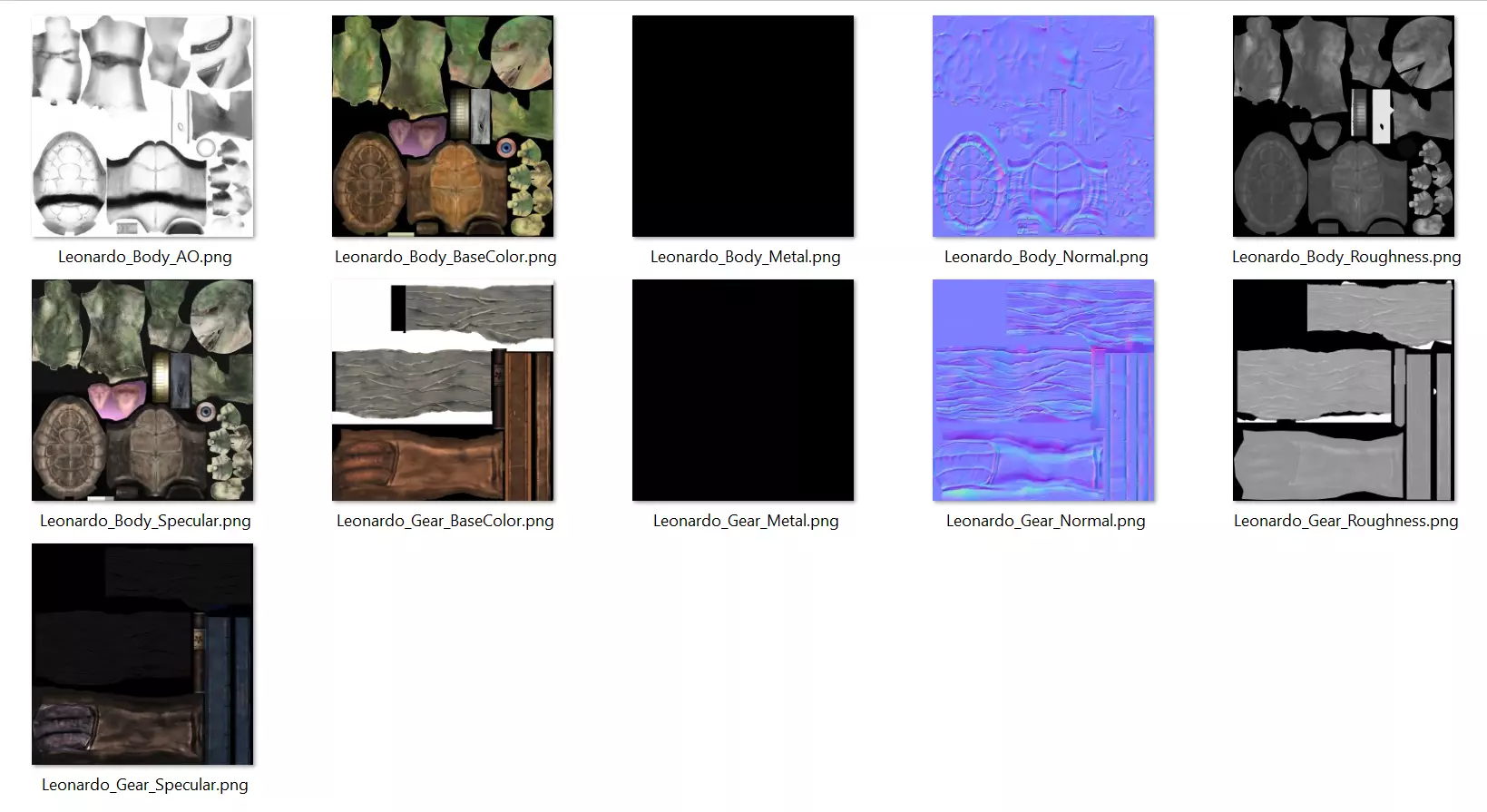 Leonardo - TMNT Low-poly 3D model_6