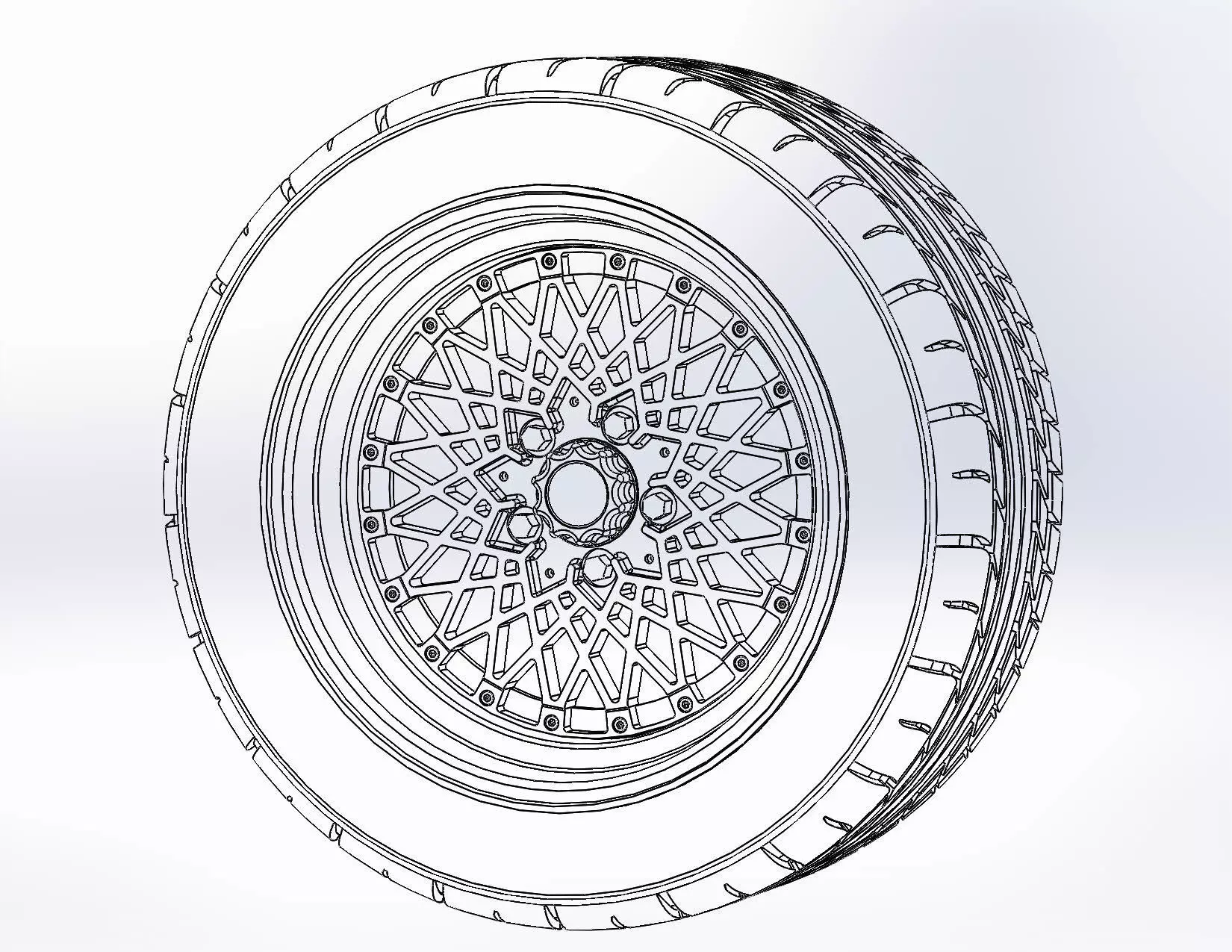 Wheel BBS RS 17inch for scale model 3D print model_3