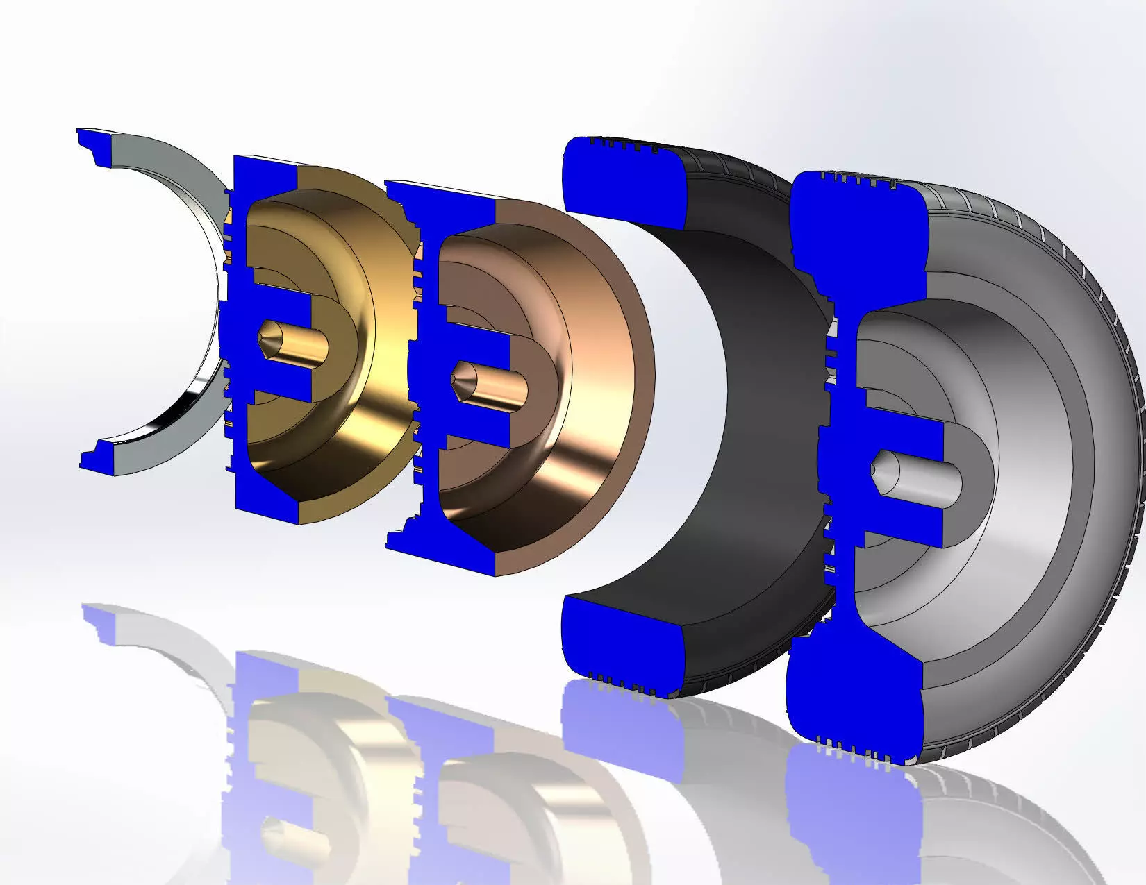 Wheel BBS RS 17inch for scale model 3D print model_12