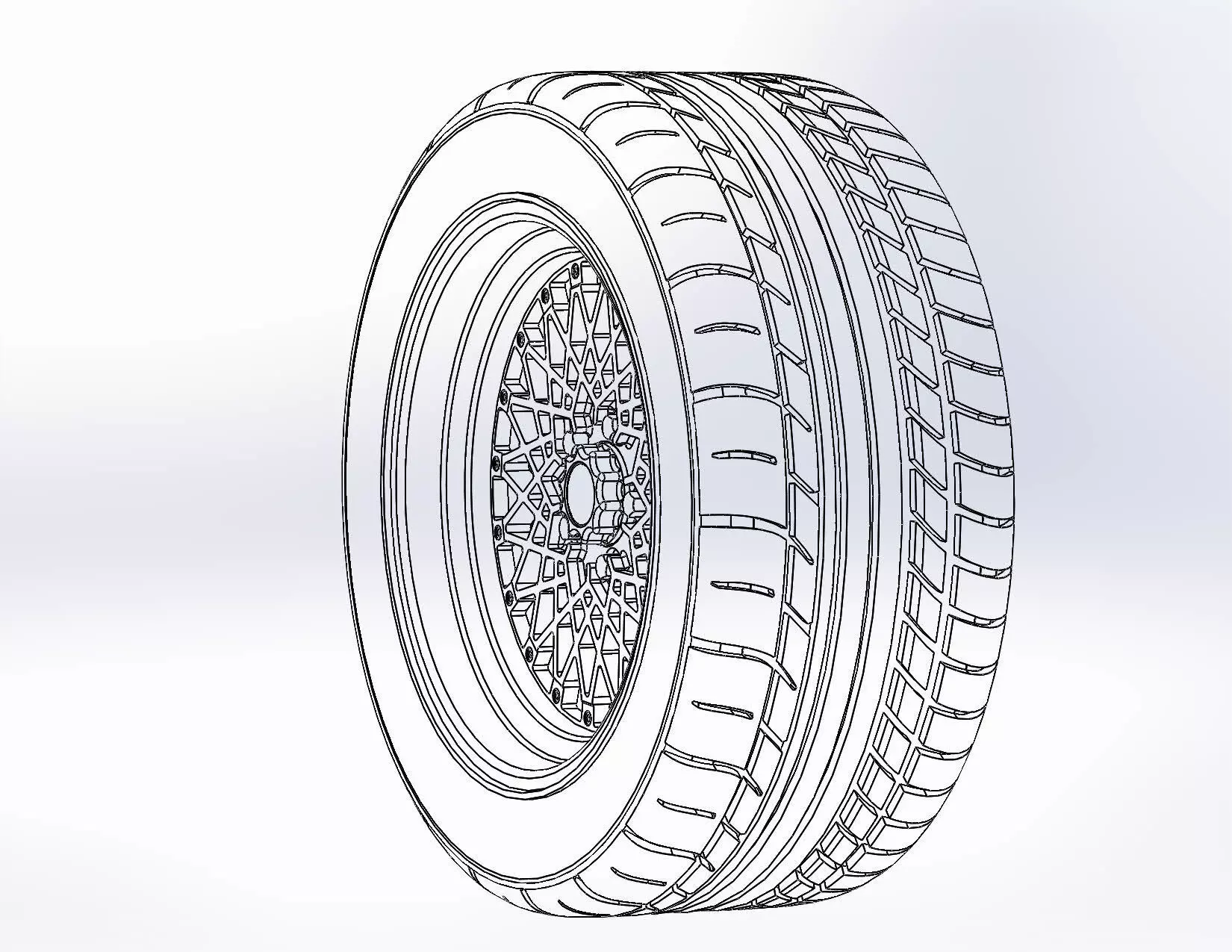 Wheel BBS RS 17inch for scale model 3D print model_5